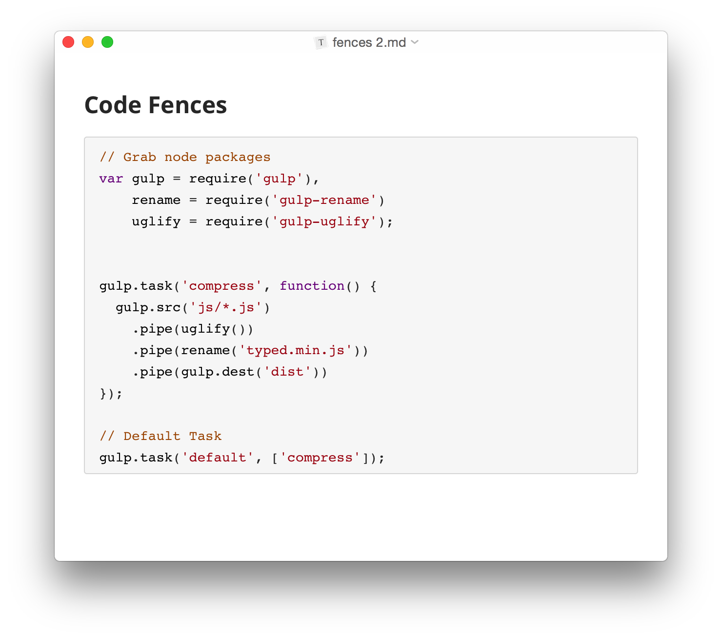 Code Fences